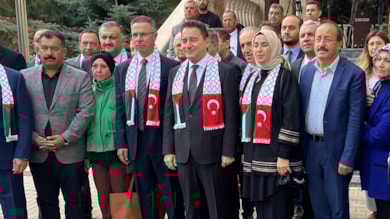 Ali Babacan, Filistin'in Ankara Büyükelçiliği'ni ziyaret etti