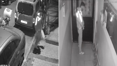 Kurye sipariş getirdiği apartmana idrarını yaptı