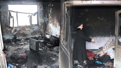 Dört yavrusuyla yangın dehşetini yaşayan anne olay anını anlattı