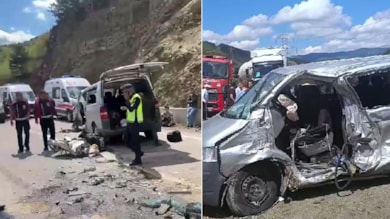 Bolu'da 2 minibüs kafa kafaya çarpıştı! Çok sayıda yaralı var