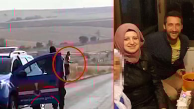 Eşini döverek öldüren şüpheli, jandarmayı görünce boğazına bıçak dayadı
