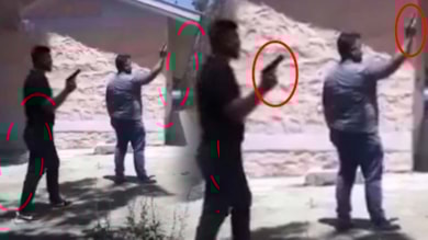 Okul bahçesinde skandal görüntüler