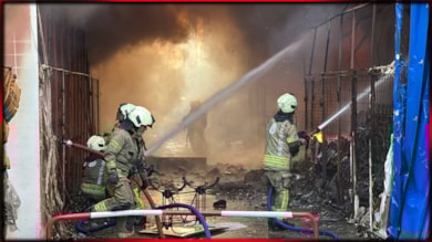 İSTOÇ'ta yangın söndürülemiyor! İş yerleri yanıyor