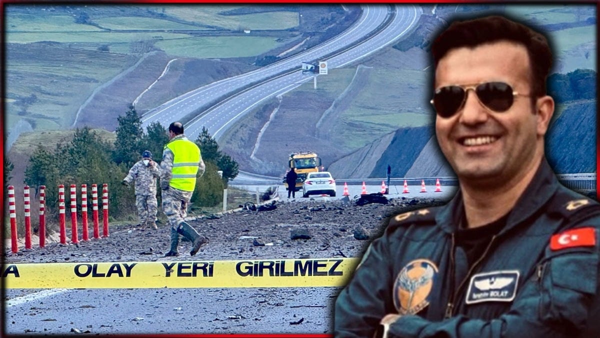 Şehit pilotun uçağının düşme anı kamerada