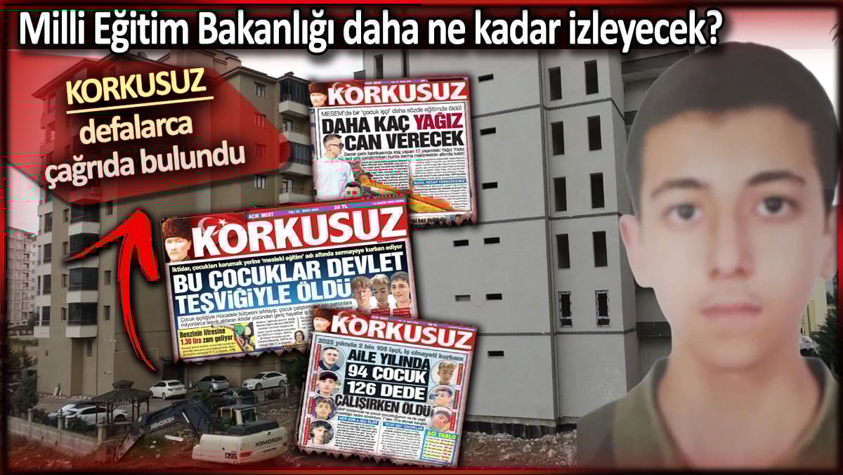 MESEM'ler çocuk mezarına çevrildi