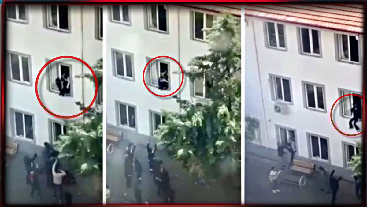 Kahramanmaraş’ta öğrenciler canlarını kurtarmak için camdan atladı