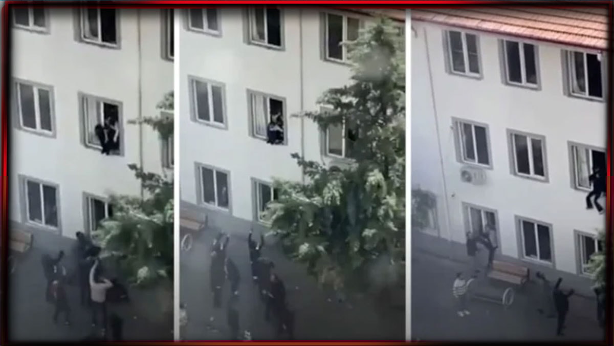 Kahramanmaraş’ta öğrenciler canlarını kurtarmak için camdan atladı