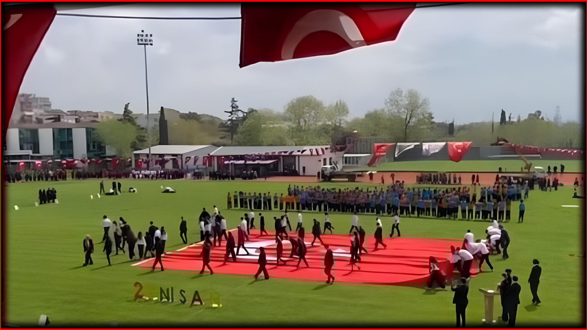 23 Nisan töreninde bayrağımızı böyle parçalamışlar!