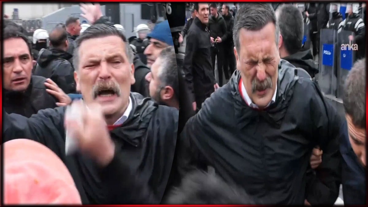 İşçi Bayramı'nda TİP lideri Erkan Baş'a biber gazı