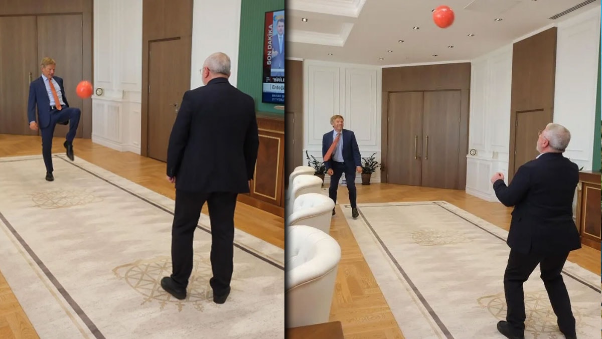 AKP’li başkanın makamında Türkiye-Hollanda maçı