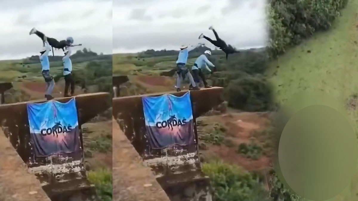 Bungee jumping eğlencesi faciayla bitti: Güvenlik halatanı takmayı unuttular..  40 metreden aşağı attılar