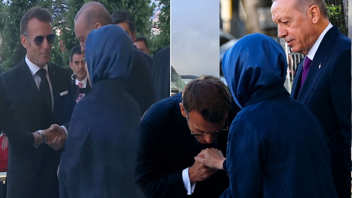 Macron, Emine Erdoğan’ın elini öpmeye çalıştı
