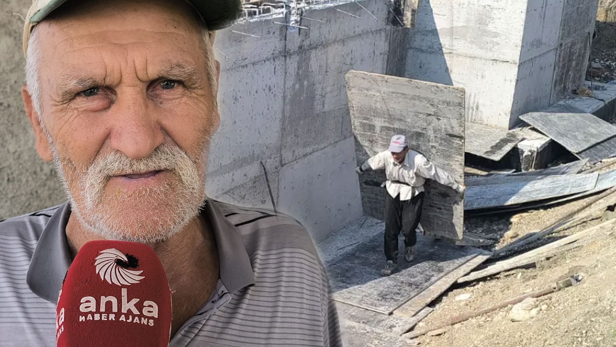 Geçim derdi emekliyi 75’inde inşaat çırağı yaptı