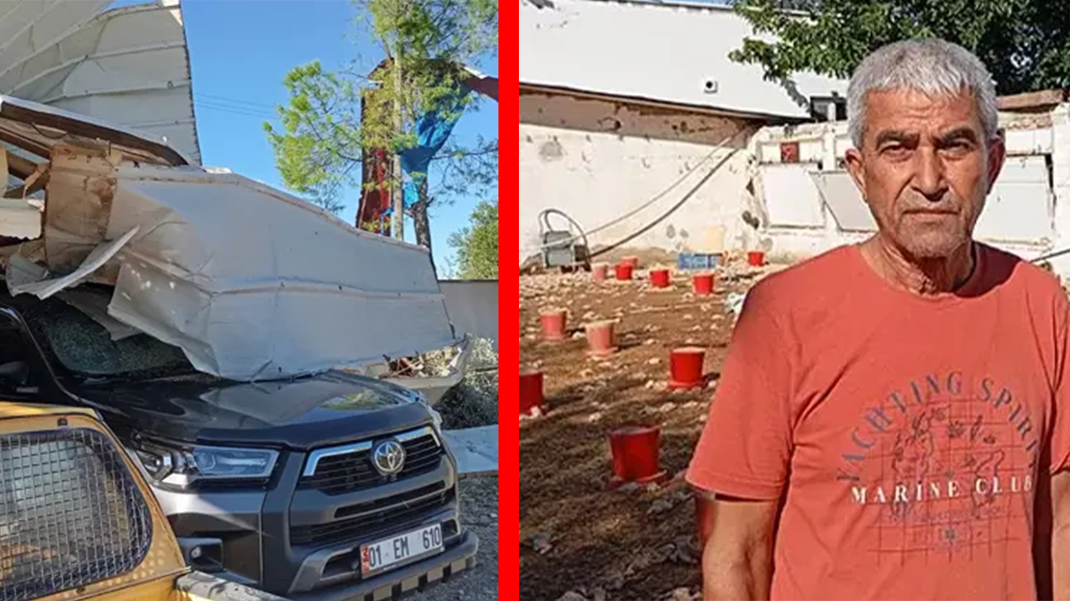 Adana'da hortumda zarar gören çiftliklerdeki 20 bin civciv öldü