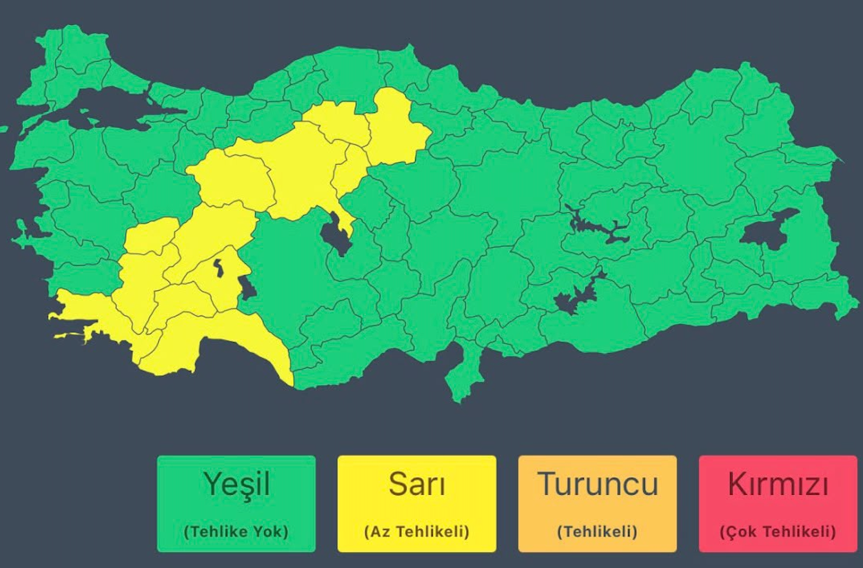 12 il için sarı kodlu uyarı: Bugün kuvvetli ve gök gürültülü sağanak bekleniyor